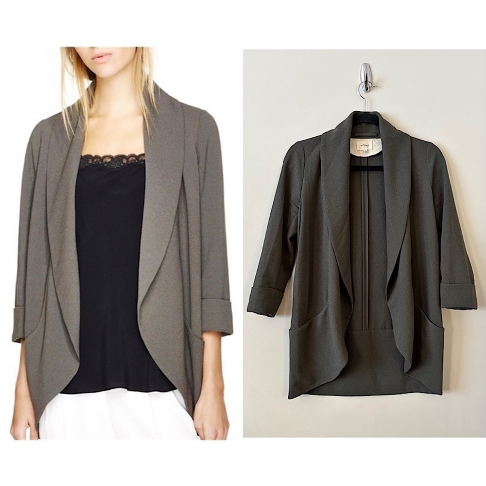 Aritzia-Wilfred Chevalier Jacket in Grey Green (Size:4)
